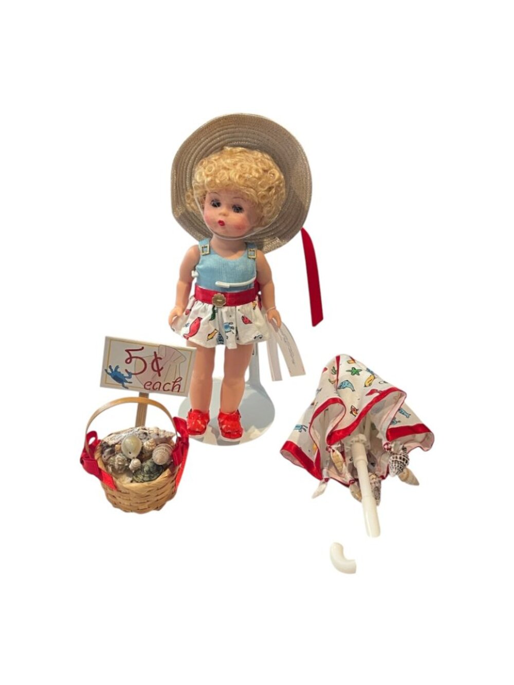 Madame Alexander She Sells Sea Shells Doll 8" 42470 Storyland Complete Set - Picture 6 of 7